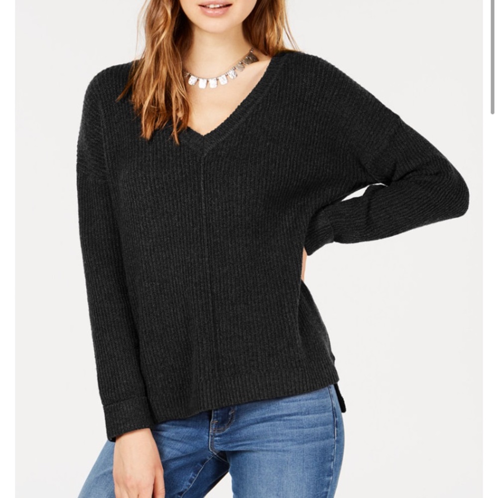 Ribbed knit tunic top